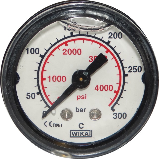 Manometre 40 MM 300 BAR Arriere 1/8" 1816010400 référence fournisseur 32008206